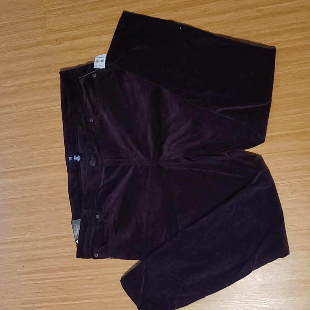 Gap super skinny velvet purple pants